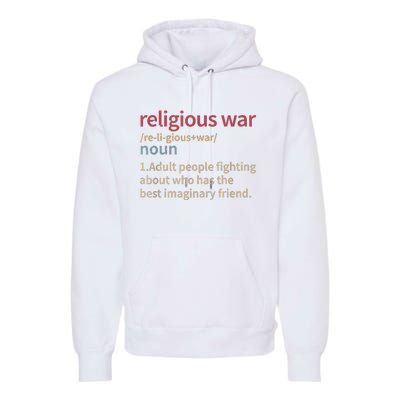 Vintage Religious War Definition Antireligious Activist Premium Hoodie