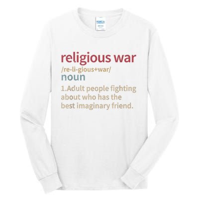 Vintage Religious War Definition Antireligious Activist Tall Long Sleeve T-Shirt