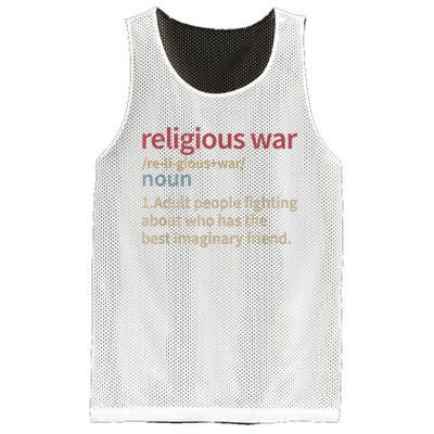 Vintage Religious War Definition Antireligious Activist Mesh Reversible Basketball Jersey Tank