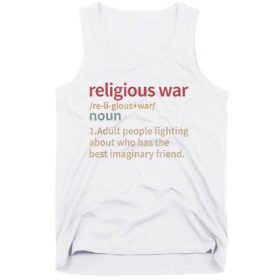 Vintage Religious War Definition Antireligious Activist Tank Top