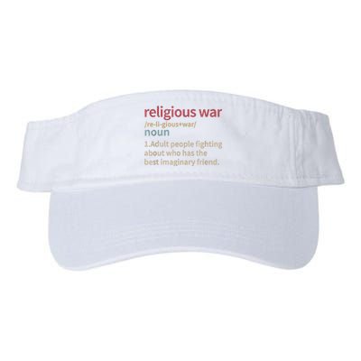 Vintage Religious War Definition Antireligious Activist Valucap Bio-Washed Visor