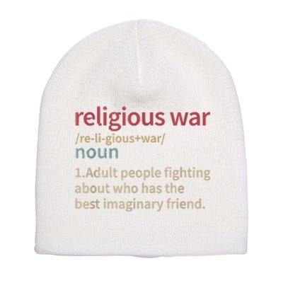 Vintage Religious War Definition Antireligious Activist Short Acrylic Beanie