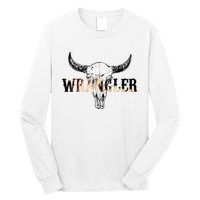 Vintage Rodeo Wrangler Western Cow Skull Leopard Bull Long Sleeve Shirt