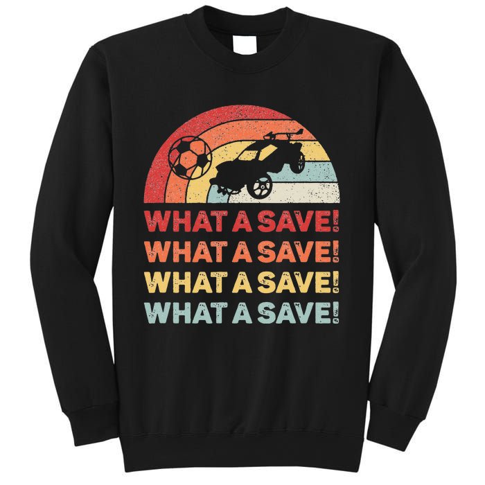 Vintage Retro What A Save Rocket Soccer Car League  Sweatshirt