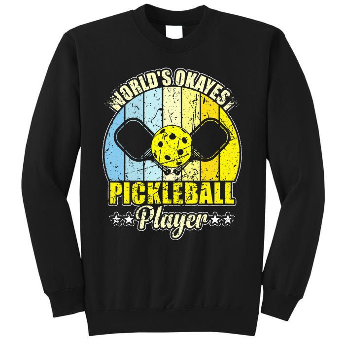 Vintage Retro World's Okayest Pickleball Player Sweatshirt