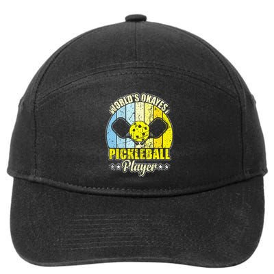 Vintage Retro World's Okayest Pickleball Player 7-Panel Snapback Hat