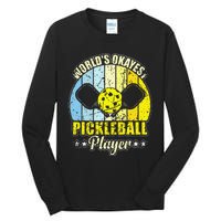 Vintage Retro World's Okayest Pickleball Player Tall Long Sleeve T-Shirt