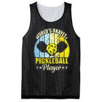 Vintage Retro World's Okayest Pickleball Player Mesh Reversible Basketball Jersey Tank