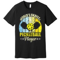 Vintage Retro World's Okayest Pickleball Player Premium T-Shirt