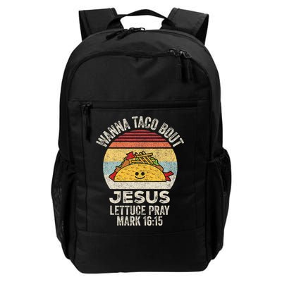 Vintage Retro Wanna Taco Bout Jesus Backpack