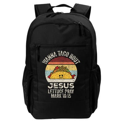 Vintage Retro Wanna Taco Bout Jesus Daily Commute Backpack