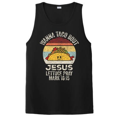 Vintage Retro Wanna Taco Bout Jesus PosiCharge Competitor Tank