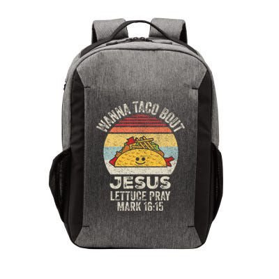 Vintage Retro Wanna Taco Bout Jesus Vector Backpack