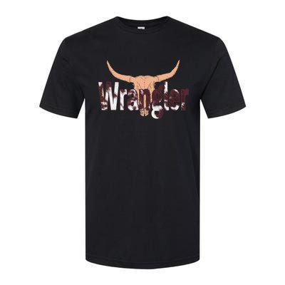 Vintage Rodeo Wrangler Western Cow Skull Print Wrangler Softstyle® CVC T-Shirt