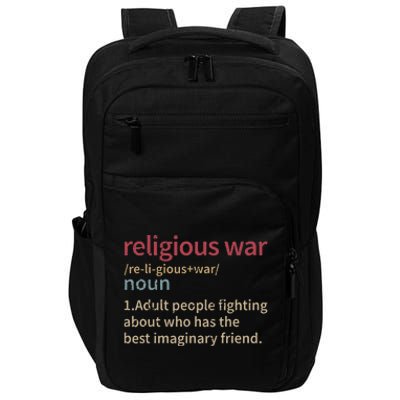 Vintage Religious War Definition Antireligious Activist Gift Impact Tech Backpack