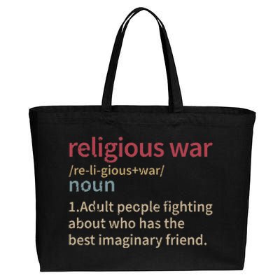 Vintage Religious War Definition Antireligious Activist Gift Cotton Canvas Jumbo Tote