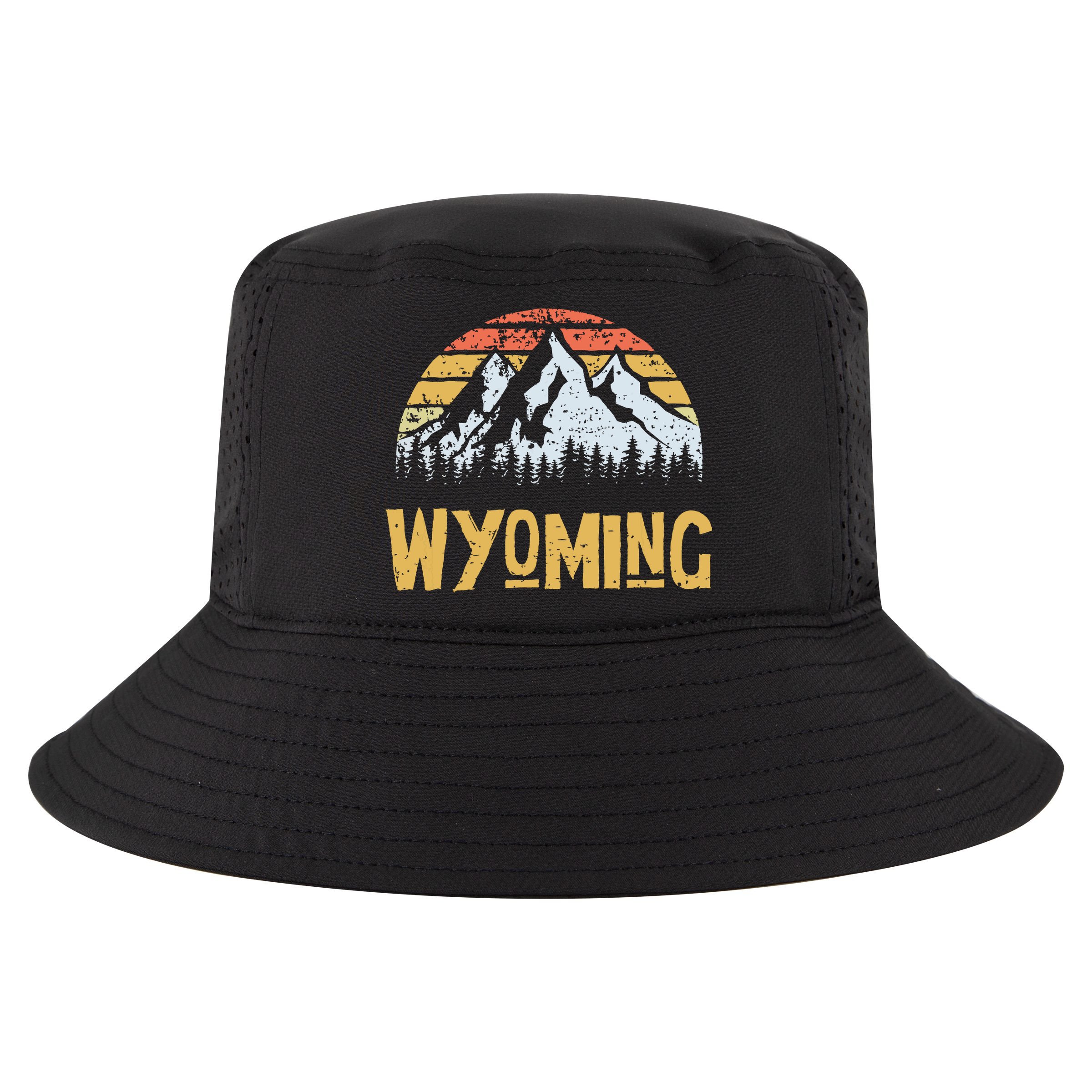 Vintage Retro Wy Wyoming Us Mountain State Cool Comfort Performance Bucket Hat