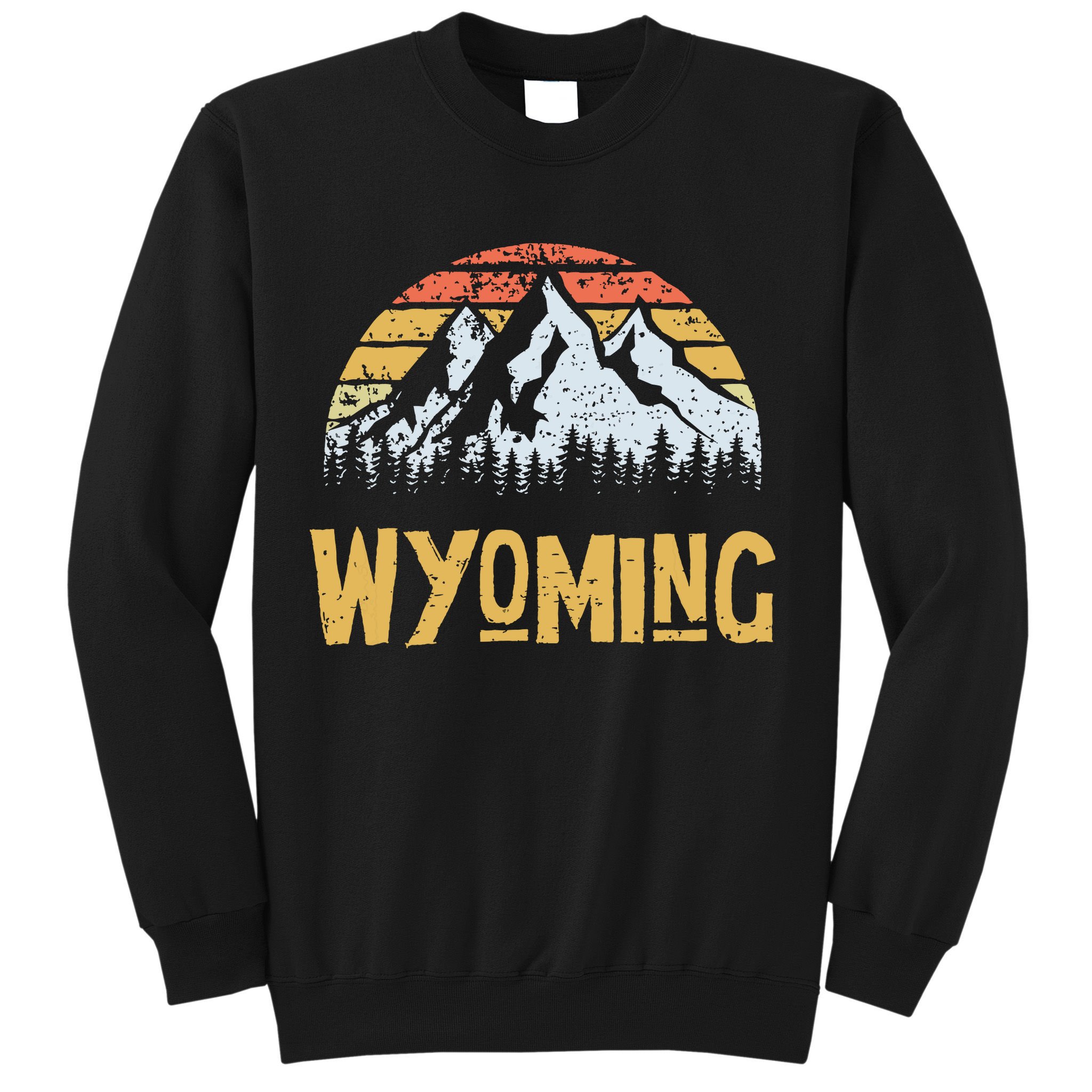 Vintage Retro Wy Wyoming Us Mountain State Sweatshirt