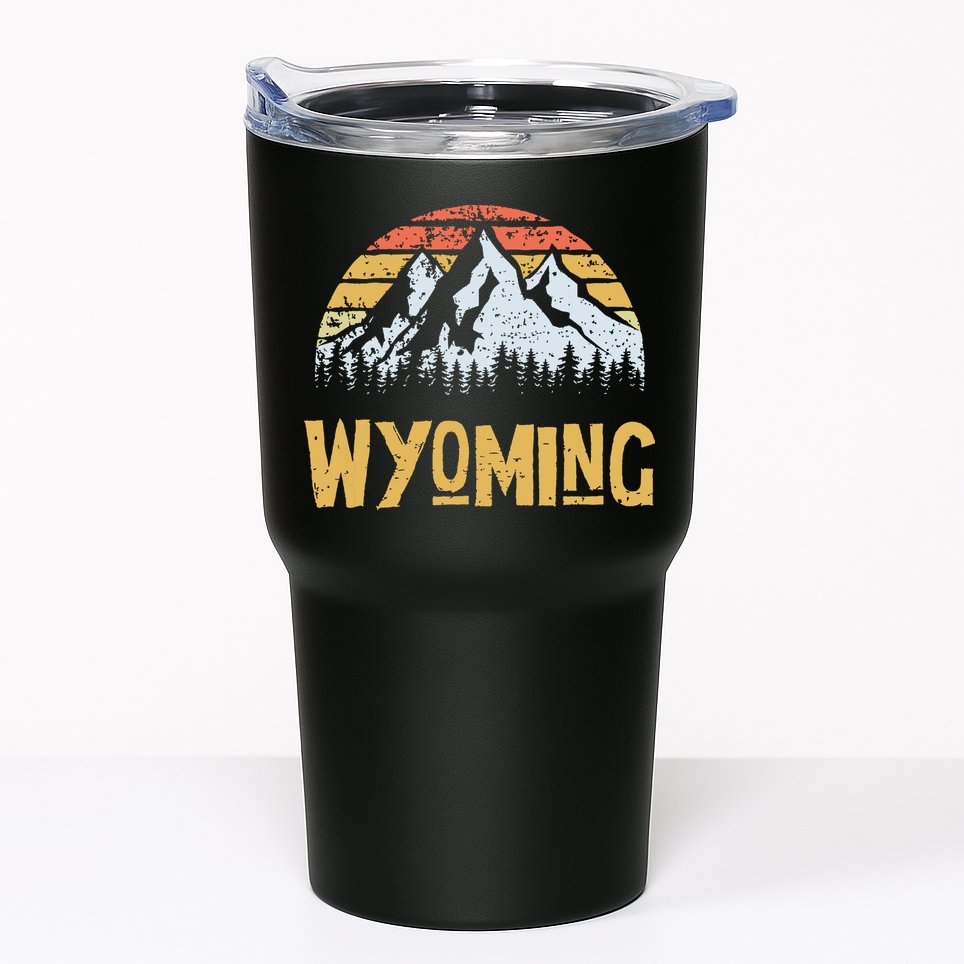 Vintage Retro Wy Wyoming Us Mountain State Tumbler
