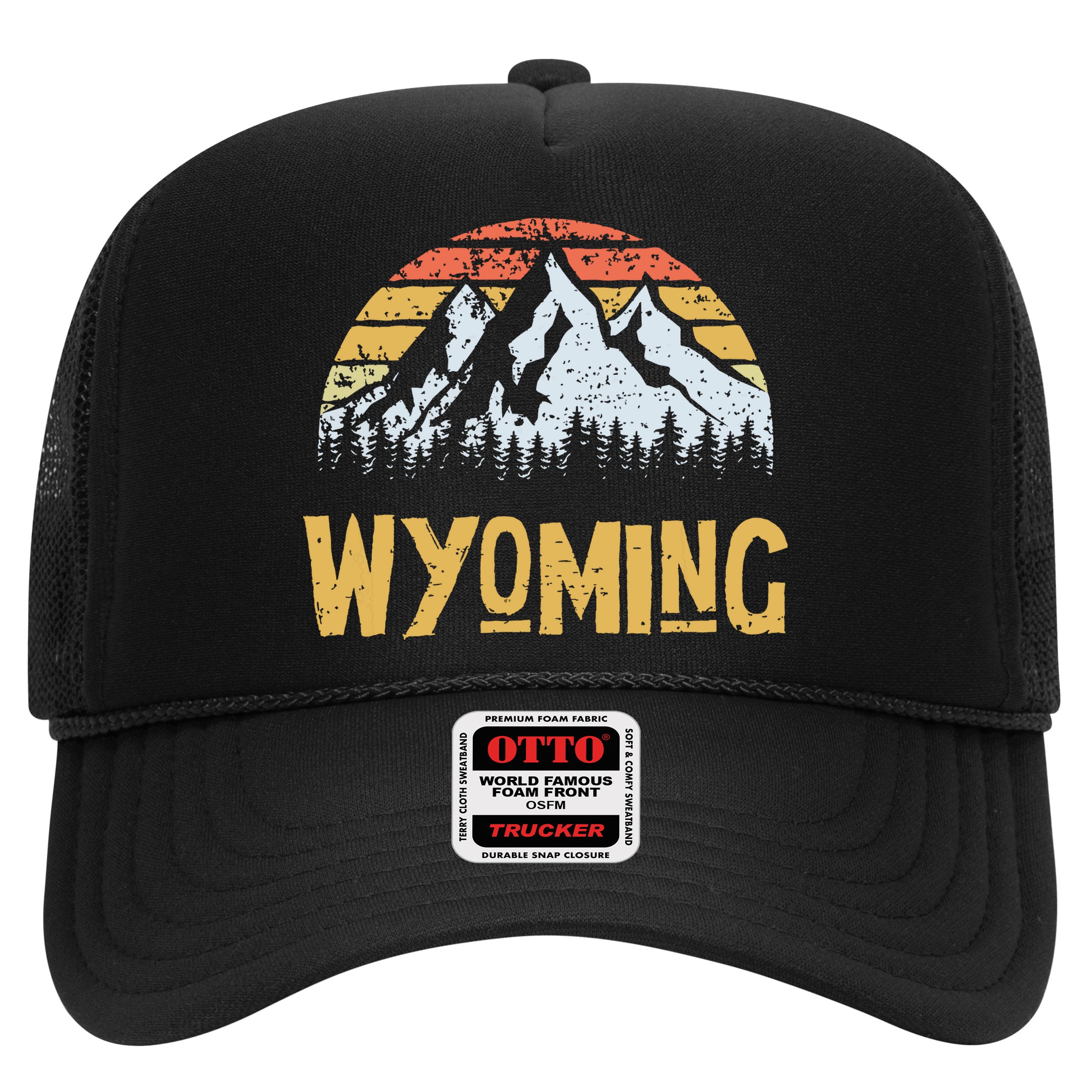 Vintage Retro Wy Wyoming Us Mountain State Hat