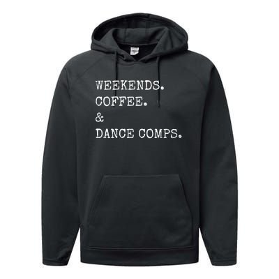 Vintage Retro Weekends Coffee And Dance Comps Performance Fleece Hoodie