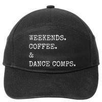 Vintage Retro Weekends Coffee And Dance Comps 7-Panel Snapback Hat