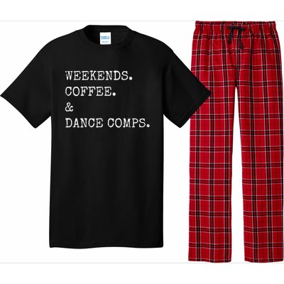 Vintage Retro Weekends Coffee And Dance Comps Pajama Set