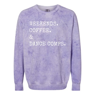 Vintage Retro Weekends Coffee And Dance Comps Colorblast Crewneck Sweatshirt