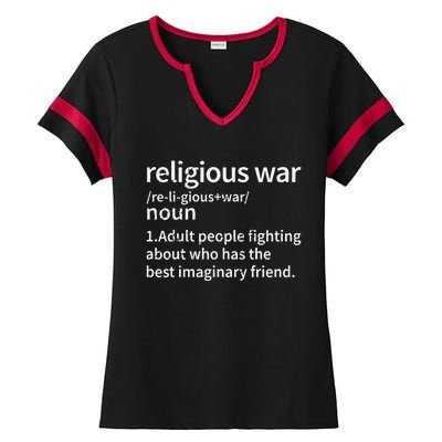 Vintage Religious War Definition Anti.Religious Activist Ladies Halftime Notch Neck Tee