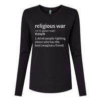 Vintage Religious War Definition Anti.Religious Activist Womens Cotton Relaxed Long Sleeve T-Shirt