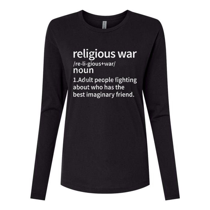 Vintage Religious War Definition Anti.Religious Activist Womens Cotton Relaxed Long Sleeve T-Shirt