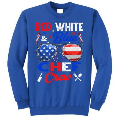 Vintage Red White Blue Chef American Flag Cute Gift Tall Sweatshirt