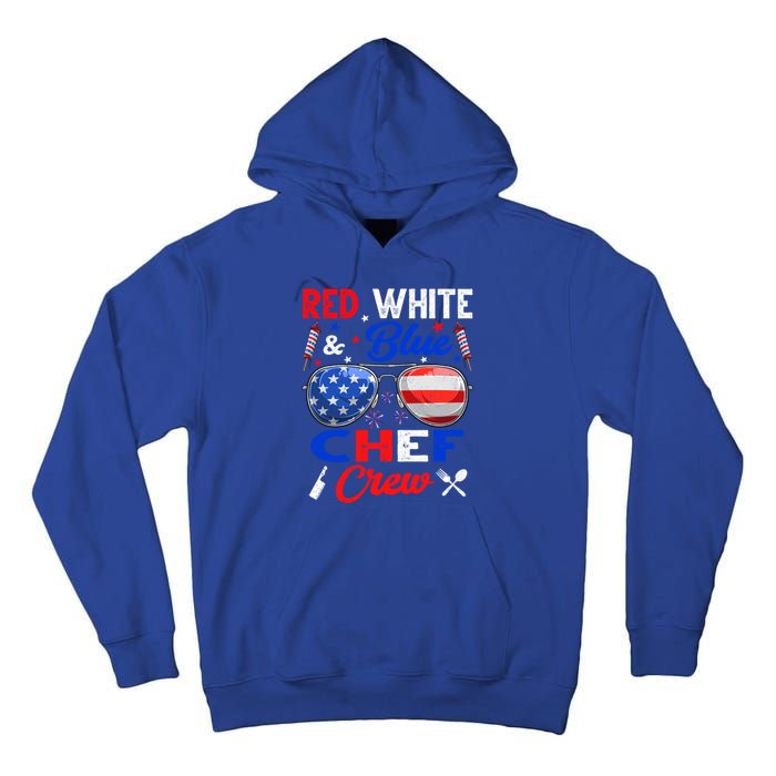 Vintage Red White Blue Chef American Flag Cute Gift Tall Hoodie