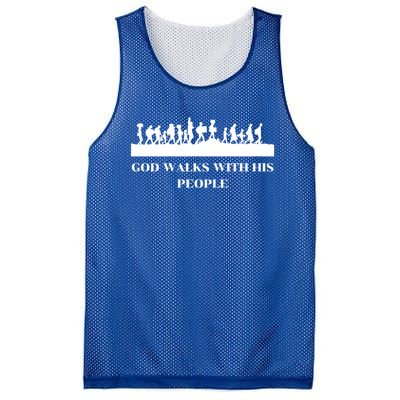 Vintage Retro World Refugee Day God Walks With His People Gift Mesh Reversible Basketball Jersey Tank