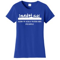 Vintage Retro World Refugee Day God Walks With His People Gift Women's T-Shirt