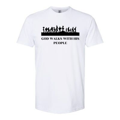 Vintage Retro World Refugee Day God Walks With His People Gift Softstyle CVC T-Shirt