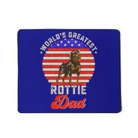 Vintage Retro Worlds Greatest Rottweiler Dad Rottie Sunset Great Gift Mousepad