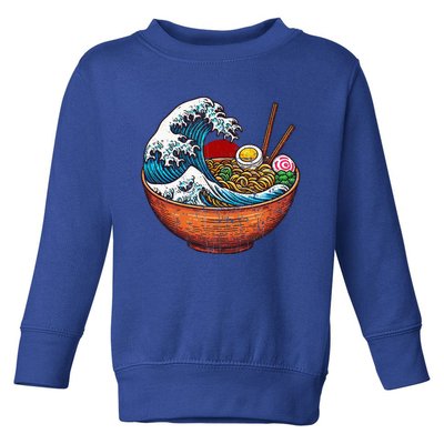 Vintage Ramen Wave Japanese Toddler Sweatshirt