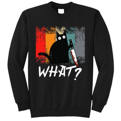 Vintage Retro What Ca For Women Men Funny Cat Lover Tall Sweatshirt