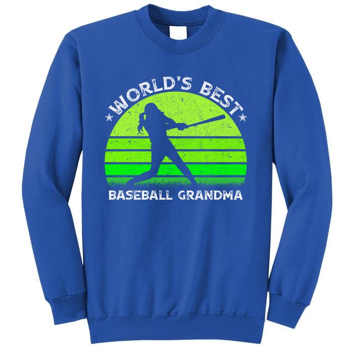 Vintage Retro World's Best Baseball Grandma Silhouette Funny Gift Sweatshirt