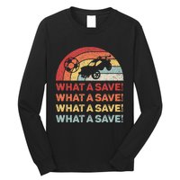 Vintage Retro What A Save Rocket Soccer Car League Long Sleeve Shirt