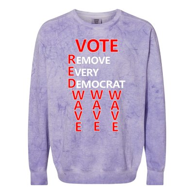 Vote Red Wave Remove Every Democrat Colorblast Crewneck Sweatshirt