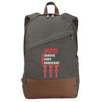 Vote Red Wave Remove Every Democrat Cotton Canvas Backpack