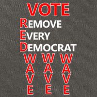 Vote Red Wave Remove Every Democrat Cotton Canvas Backpack