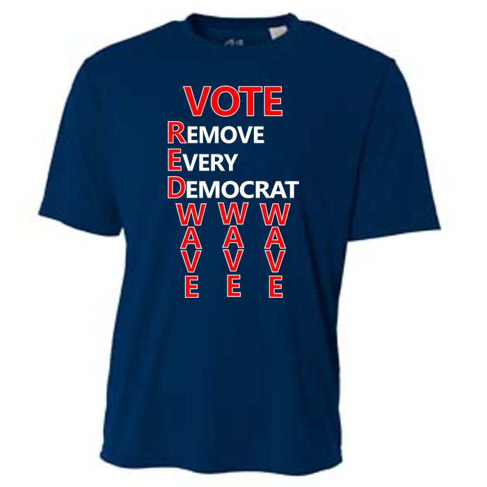 Vote Red Wave Remove Every Democrat Cooling Performance Crew T-Shirt