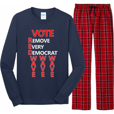 Vote Red Wave Remove Every Democrat Long Sleeve Pajama Set