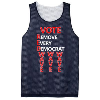 Vote Red Wave Remove Every Democrat Mesh Reversible Basketball Jersey Tank