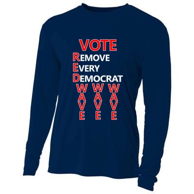 Vote Red Wave Remove Every Democrat Cooling Performance Long Sleeve Crew