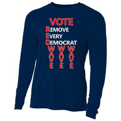 Vote Red Wave Remove Every Democrat Cooling Performance Long Sleeve Crew