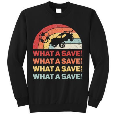 Vintage Retro What A Save Rocket Soccer Car League Sweatshirt